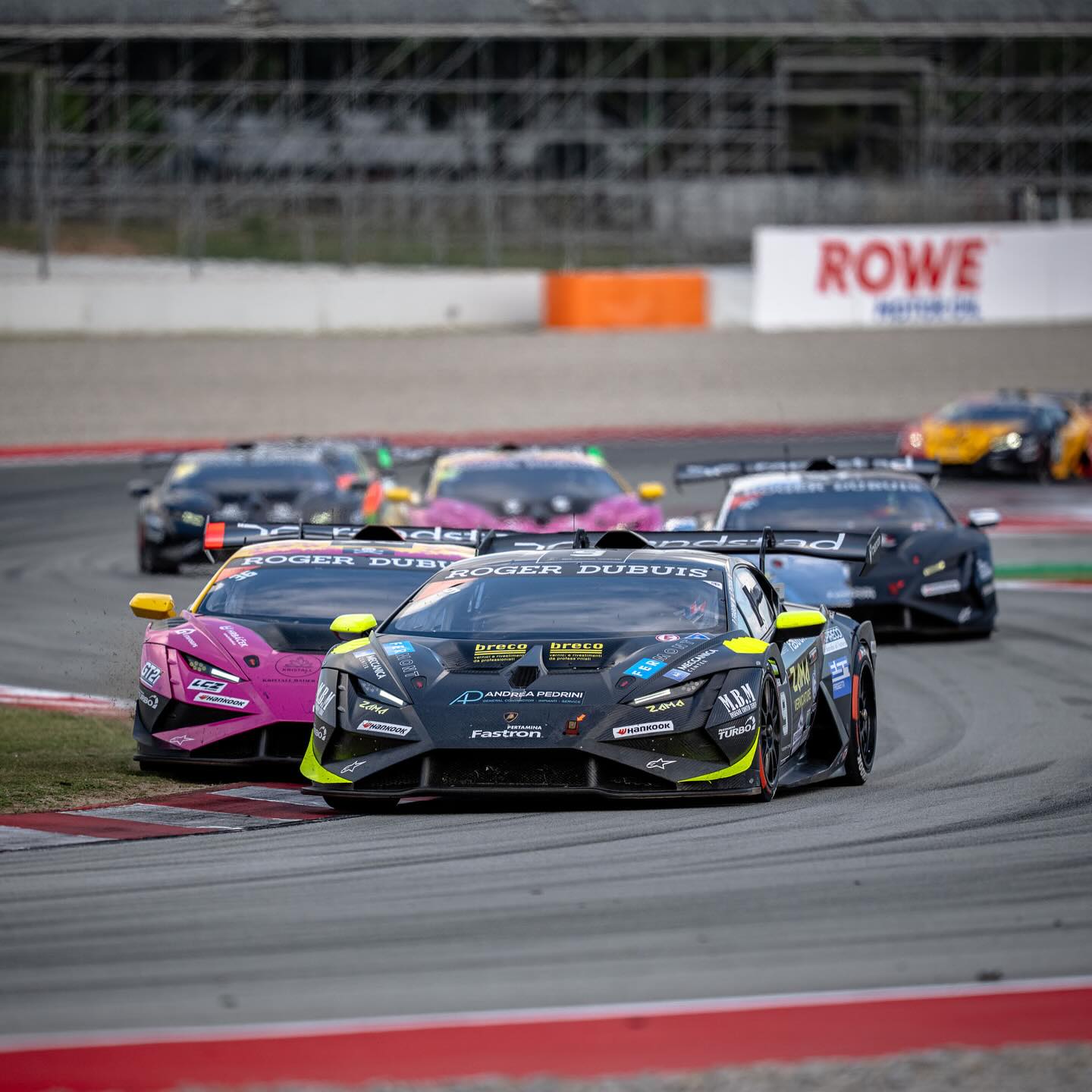 Target Racing on the podium in the Montmeló round of the Lamborghini Super Trofeo