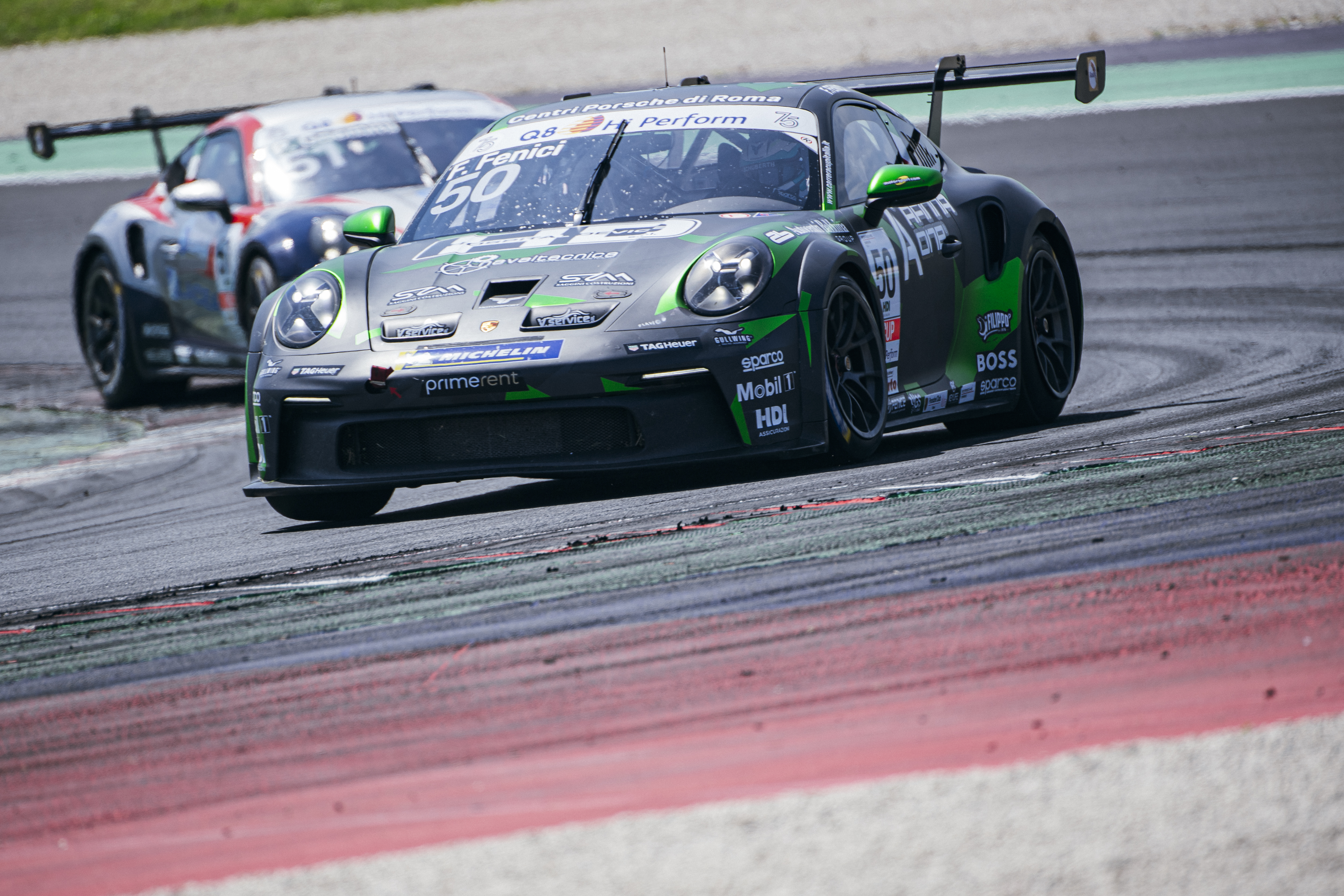 Target with AB Racing hits Michelin Cup Porsche Carrera podium at Vallelung